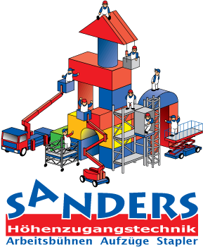 Sanders Höhenzugangstechnik - Vermietung von Arbeitsbühnen, Stapler und Aufzügen